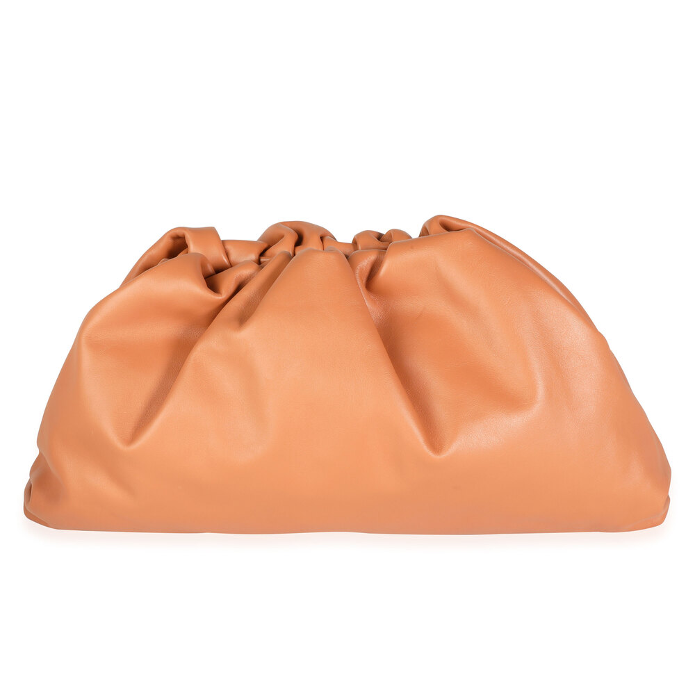 Bottega Veneta Tan Calfskin Leather Pouch